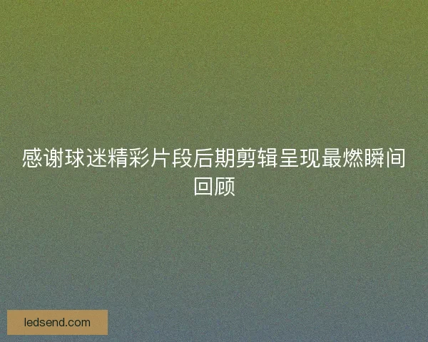 感谢球迷精彩片段后期剪辑呈现最燃瞬间回顾